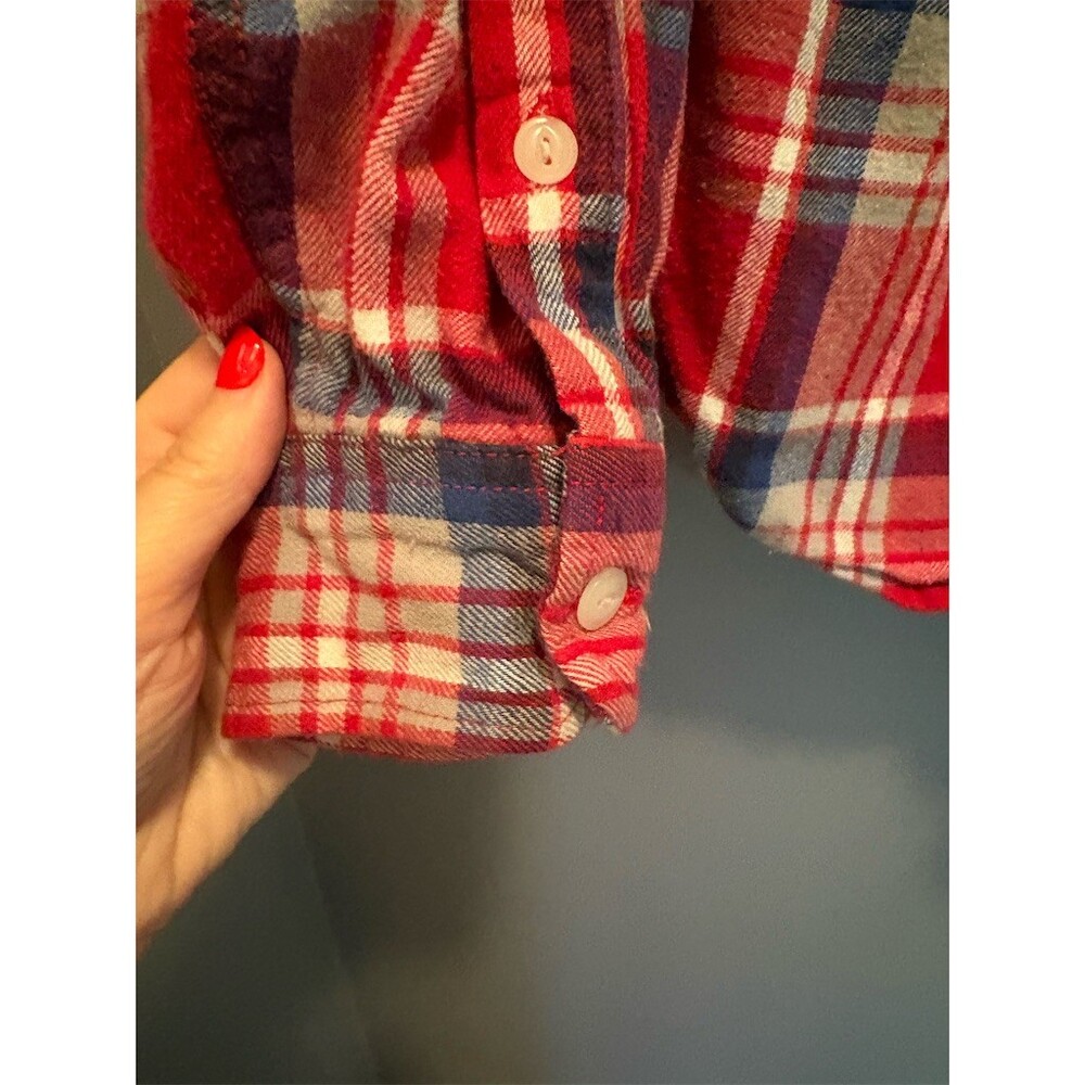 Old Navy Vintage Men's Plaid Flannel Button-Up Shirt Size M Fisherman - Picture 4 of 9